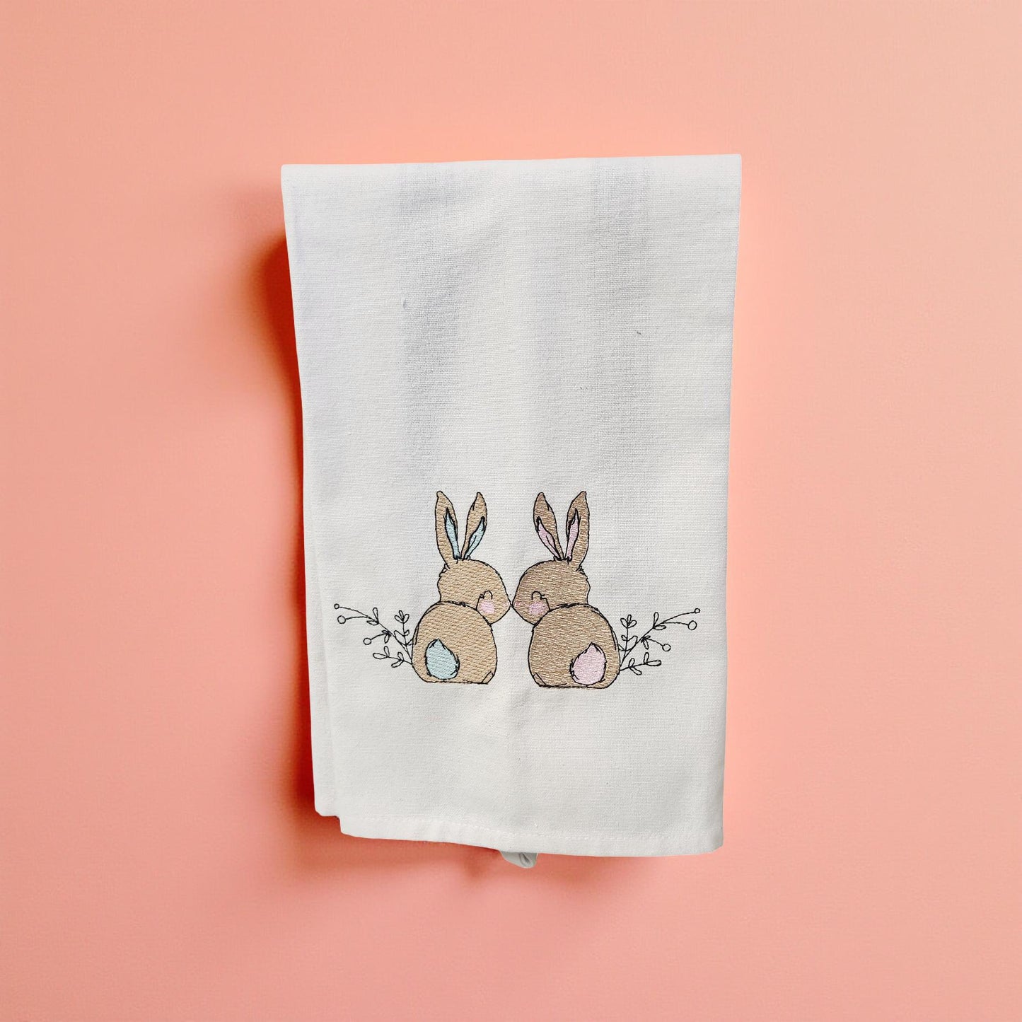 Hand-Crafted Embroidered Easter Hand Towels
