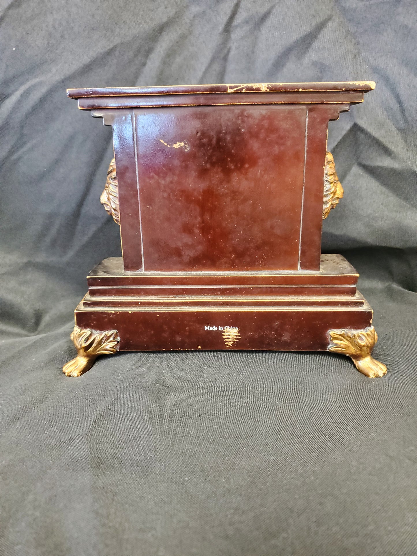 Rare Vintage Mantel Clock with Lion Heads
