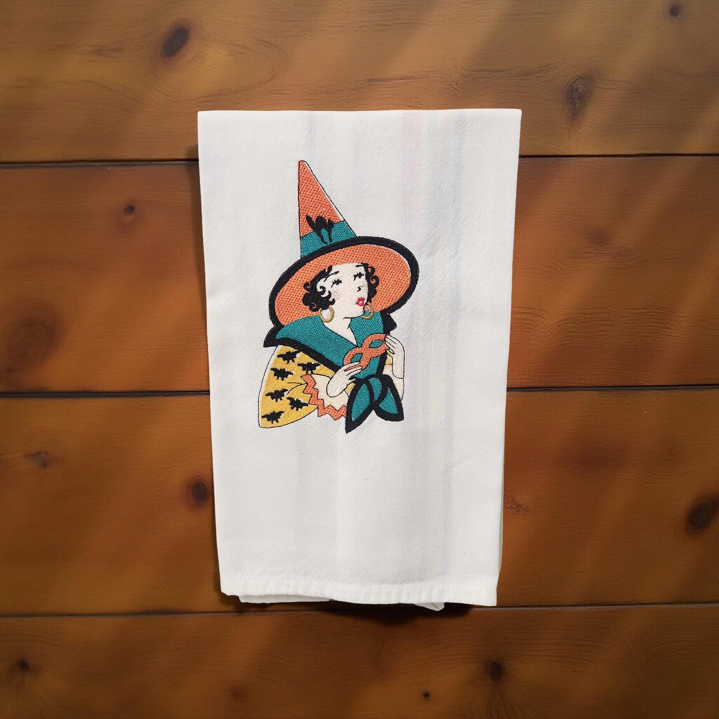 Hand-Crafted Embroidered Halloween Hand Towels
