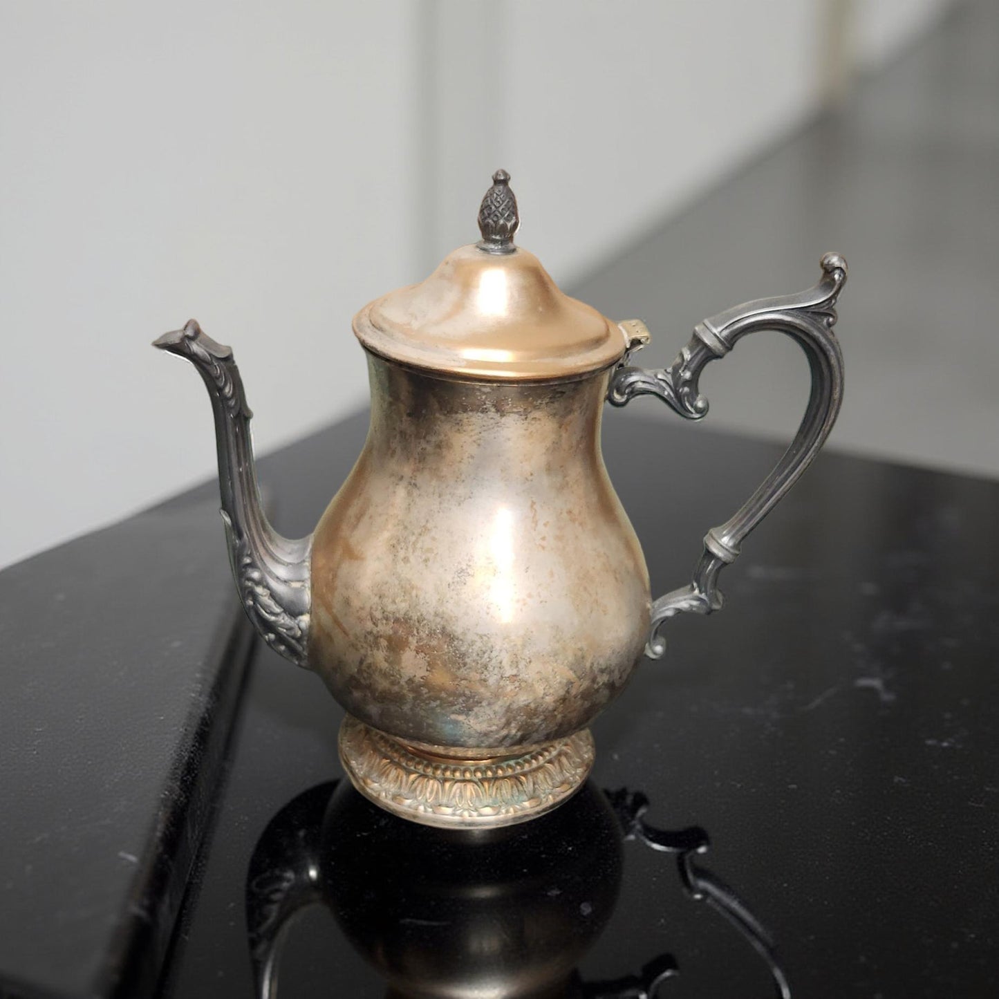 Vintage Silver or Ceramic Tea Pot