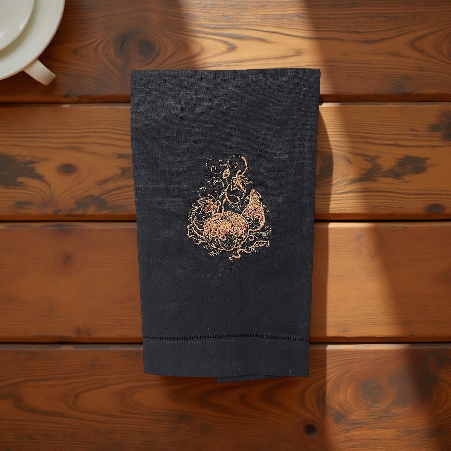 Hand-Crafted Embroidered Halloween Hand Towels