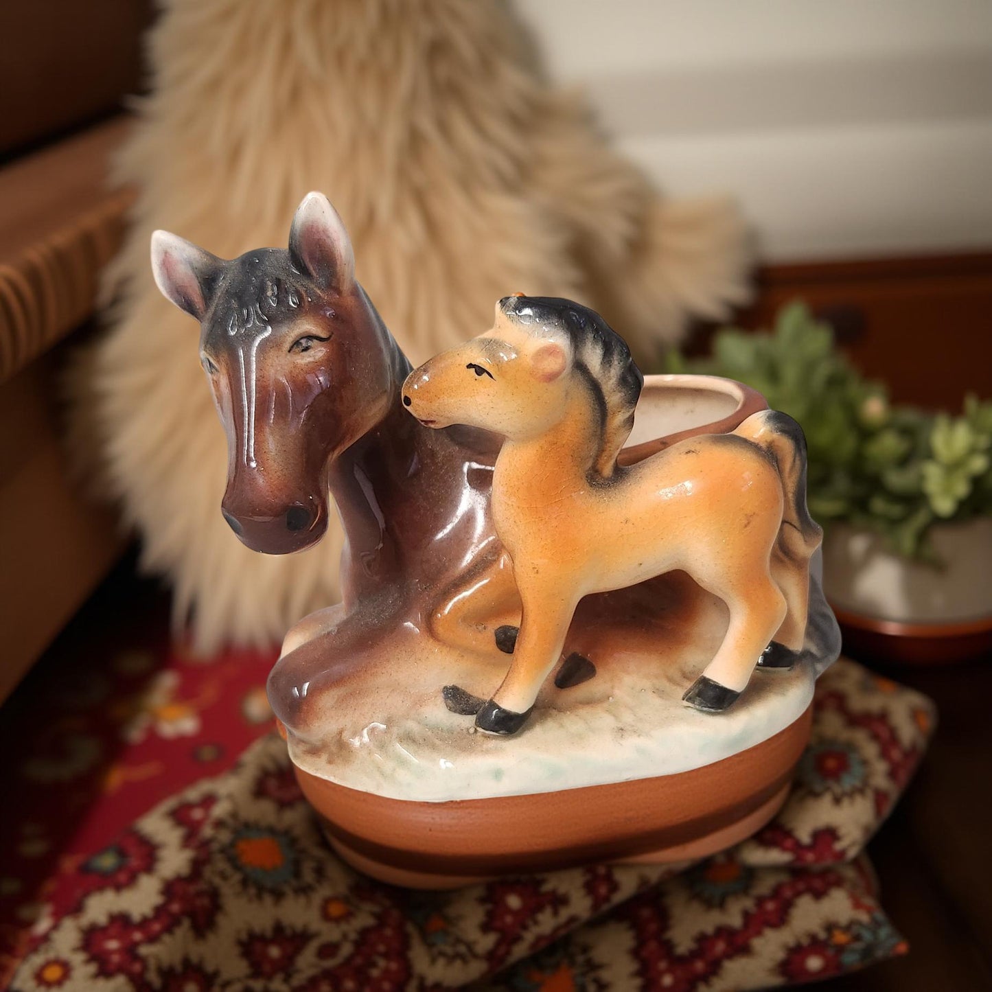 Whimsical Vintage Horse Planters