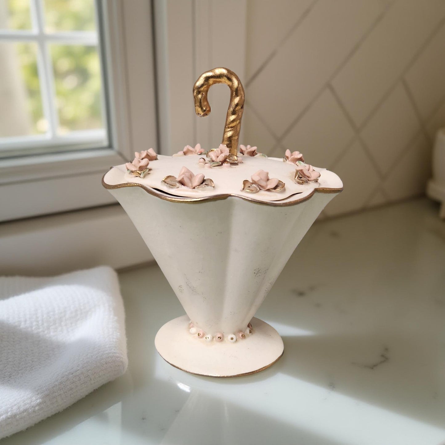 Vintage Umbrella Trinket Box