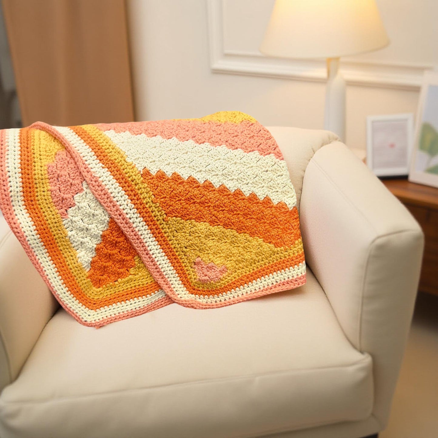 Unique Crochet Baby Quilt, Handmade with Care