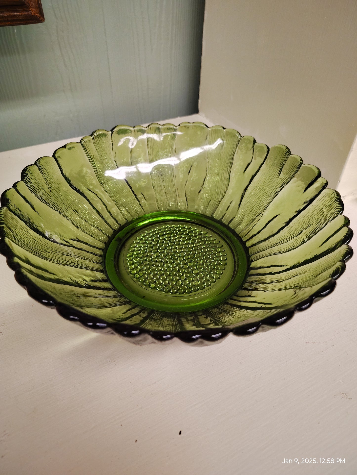Indiana Glass Co and EO Brody - Avocado Serving Dish