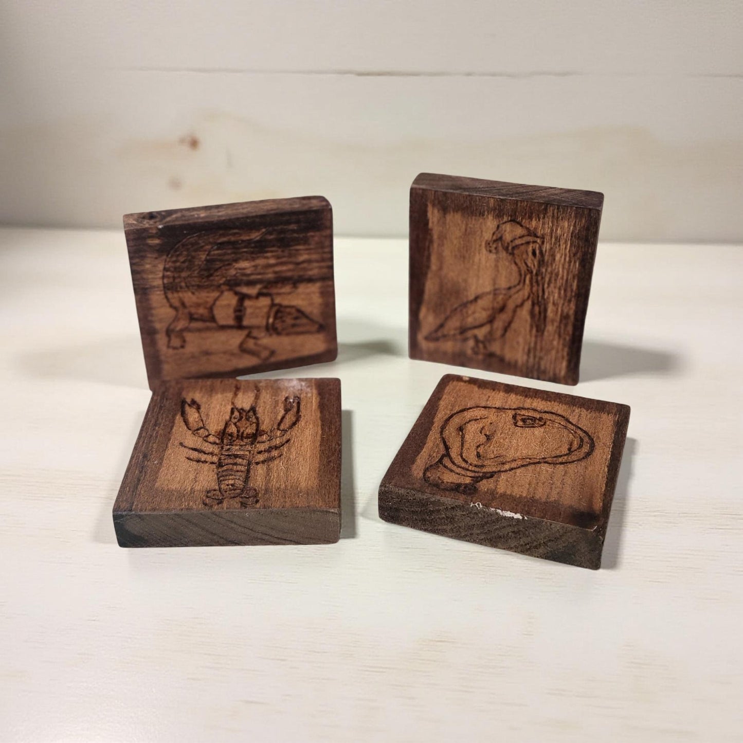 Hand-Crafted Wood-Burned Coaster Sets