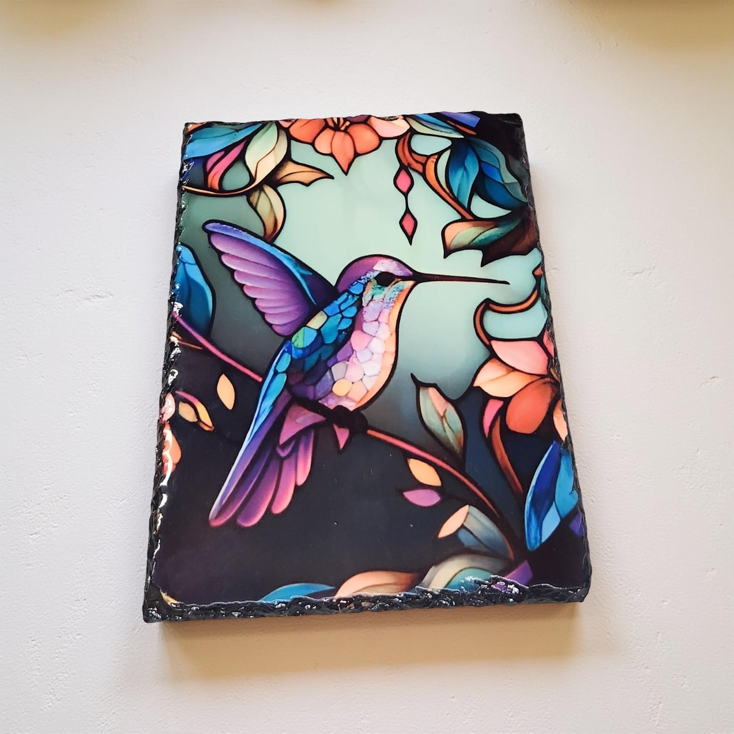 Hummingbird Decorative Slate - Beautiful Memorial Sign