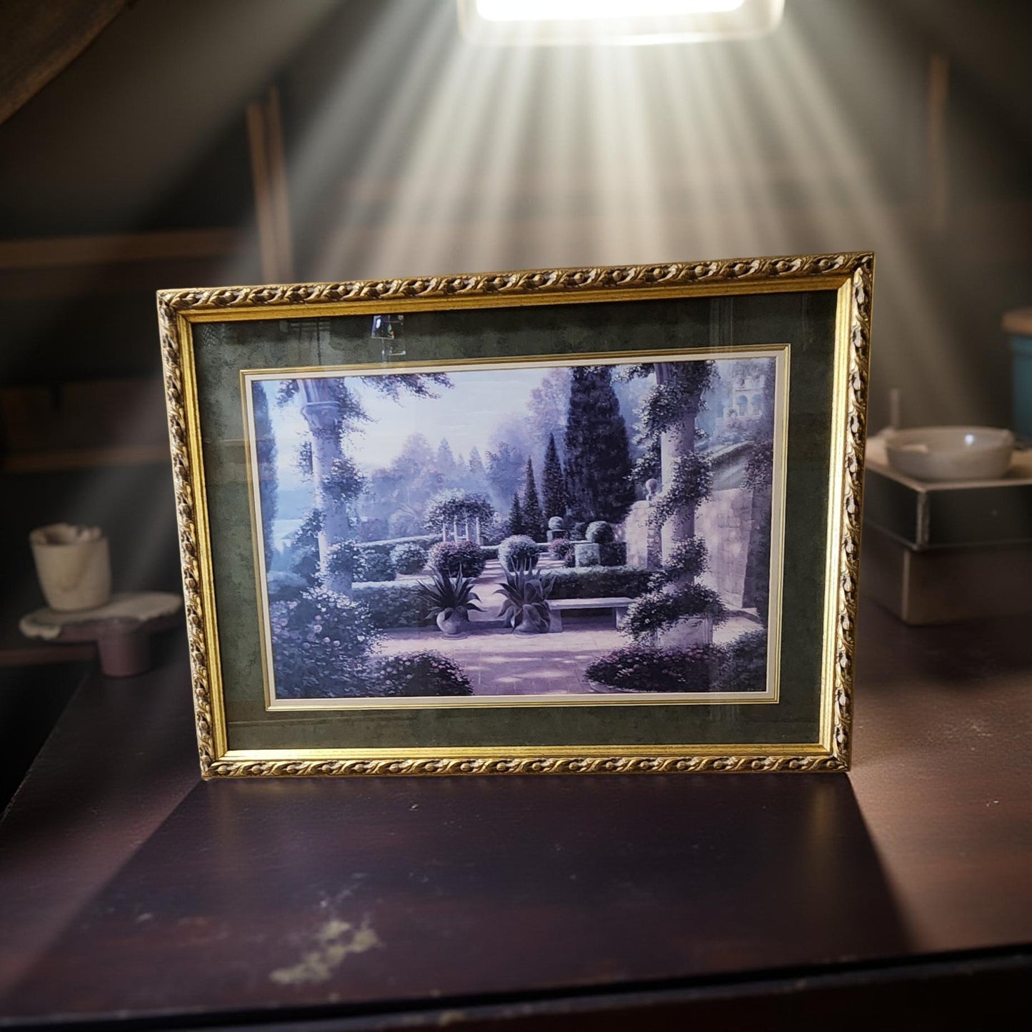Charming Courtyard Still-life Landscape Art Print