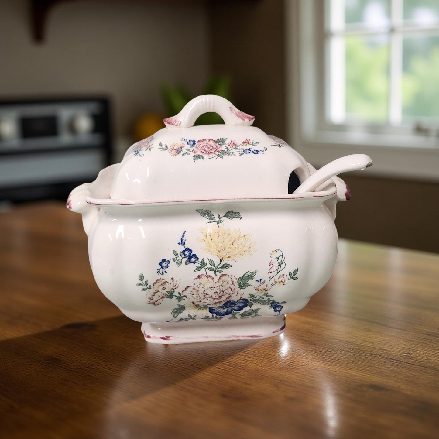 Porcelain Tureen with Original Ladle