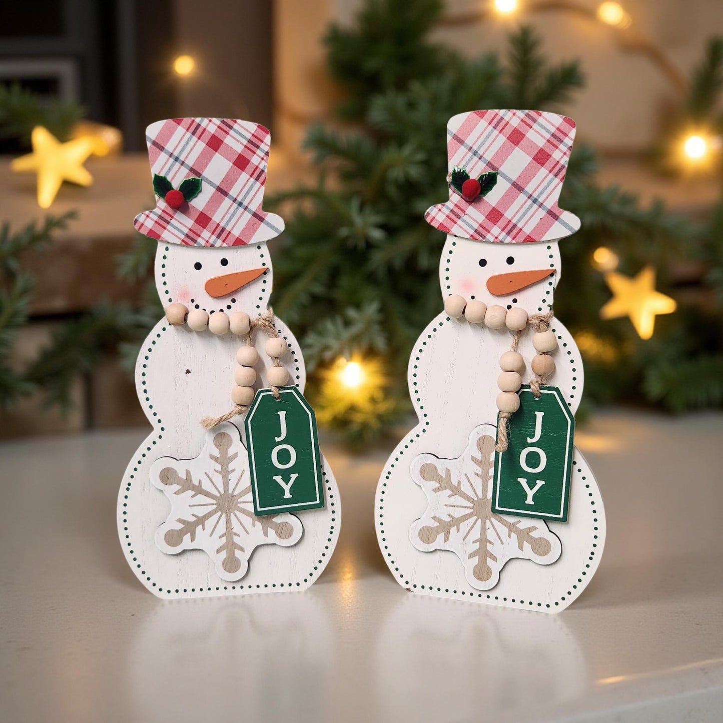 Wooden Snowman Holiday Decor