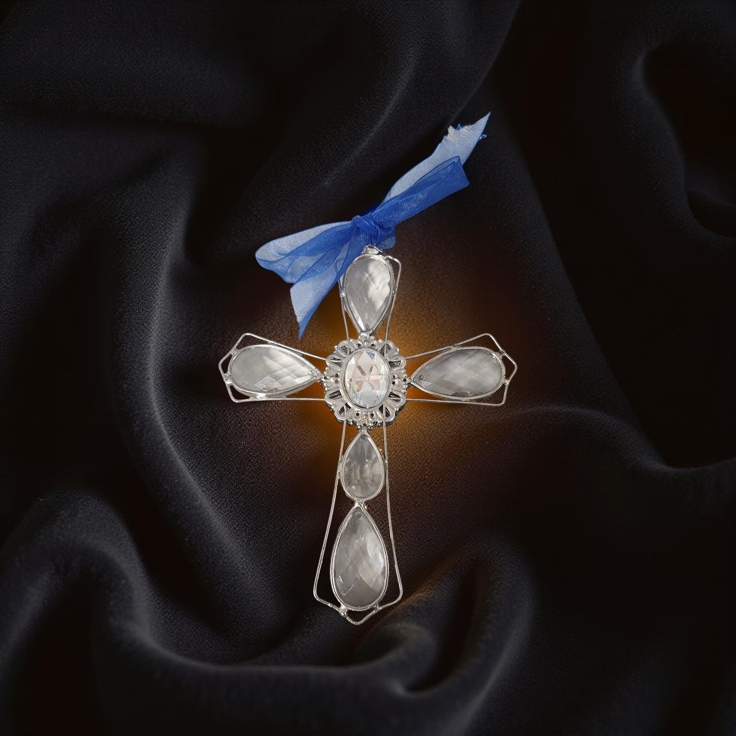 Ornate Silver Wall Hanging Crosses