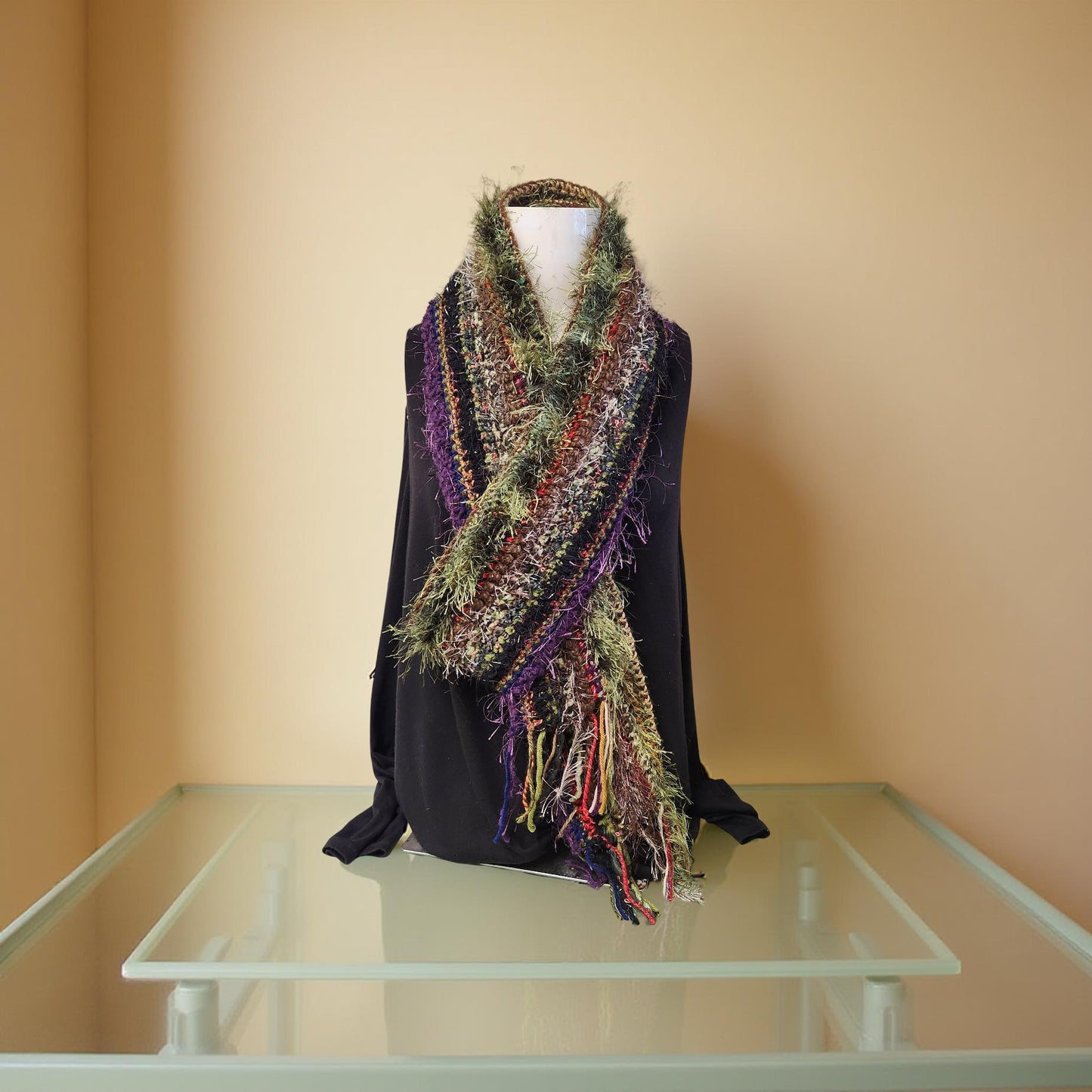 Hand Crocheted Multicolored Scarves