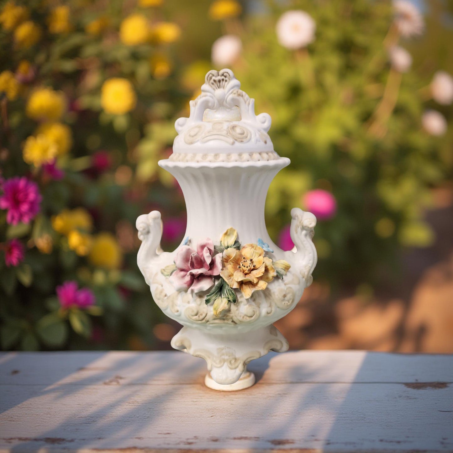 Capo Di Monte Porcelain Vases