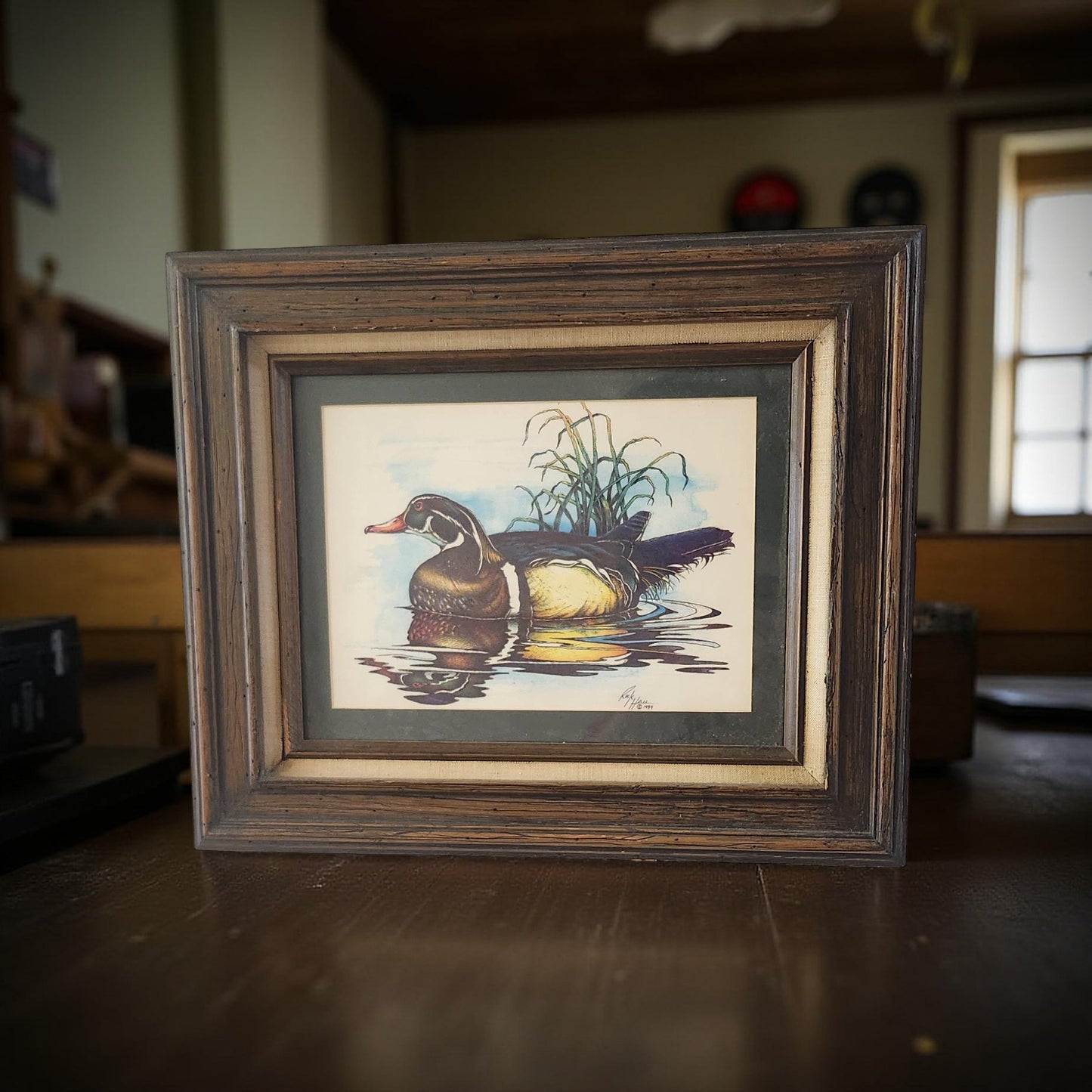 Colorful Masterpiece: Beautiful Framed Duck by Rick Hall