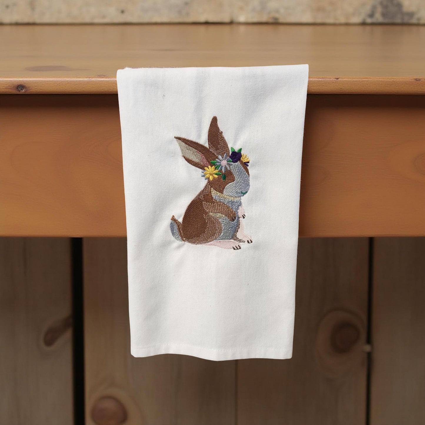 Hand-Crafted Embroidered Easter Hand Towels