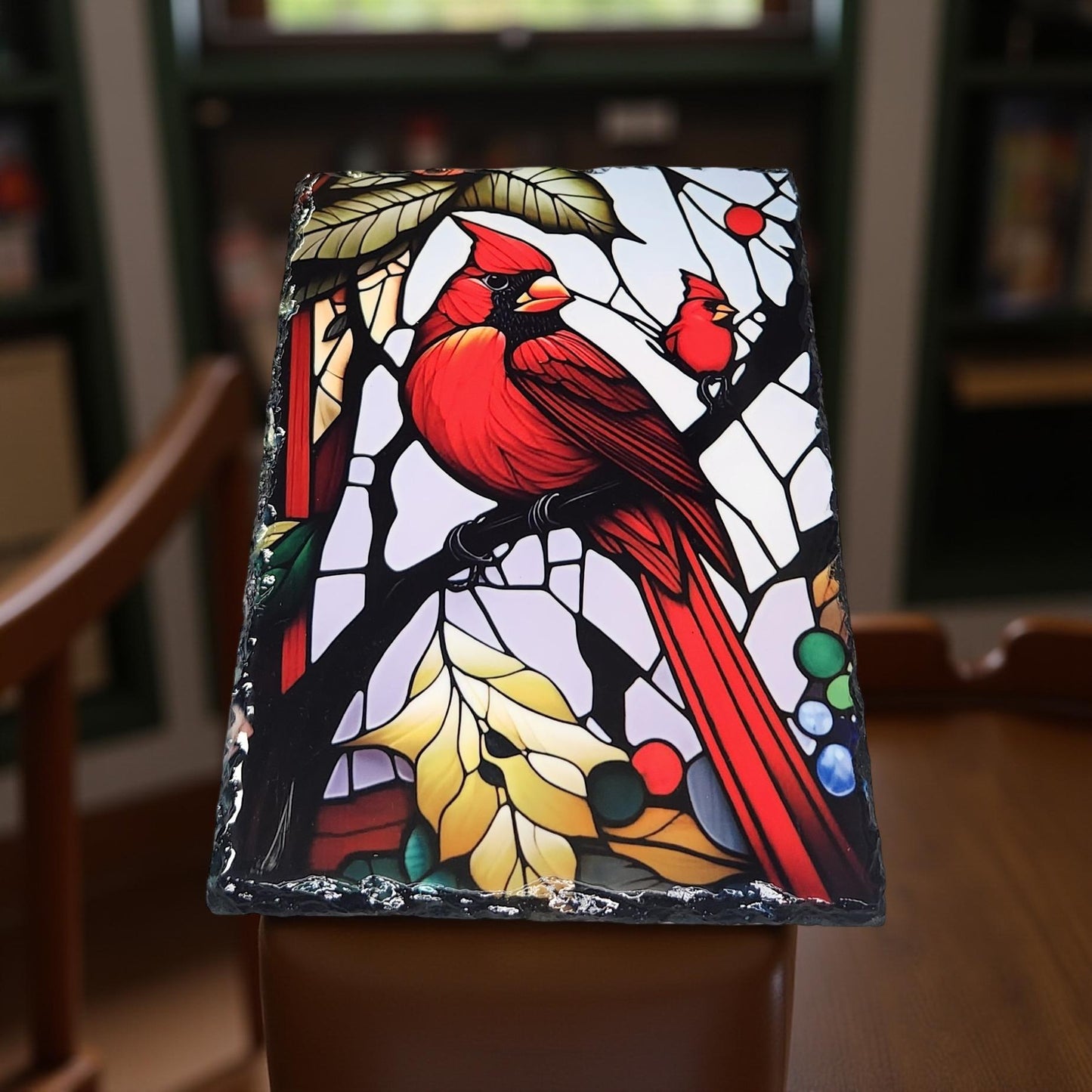 Stained Glass Decorative Slate - Beautiful Memorial Sign