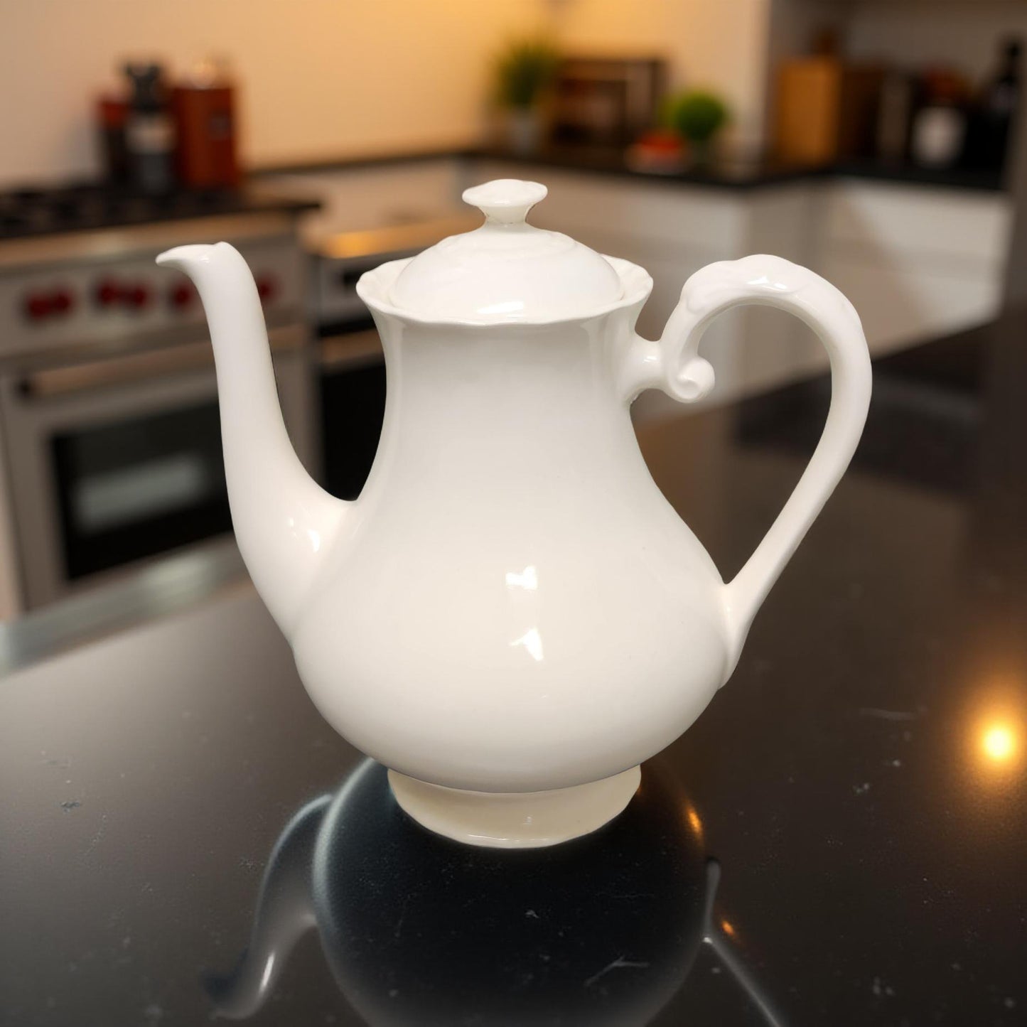 Vintage Silver or Ceramic Tea Pot