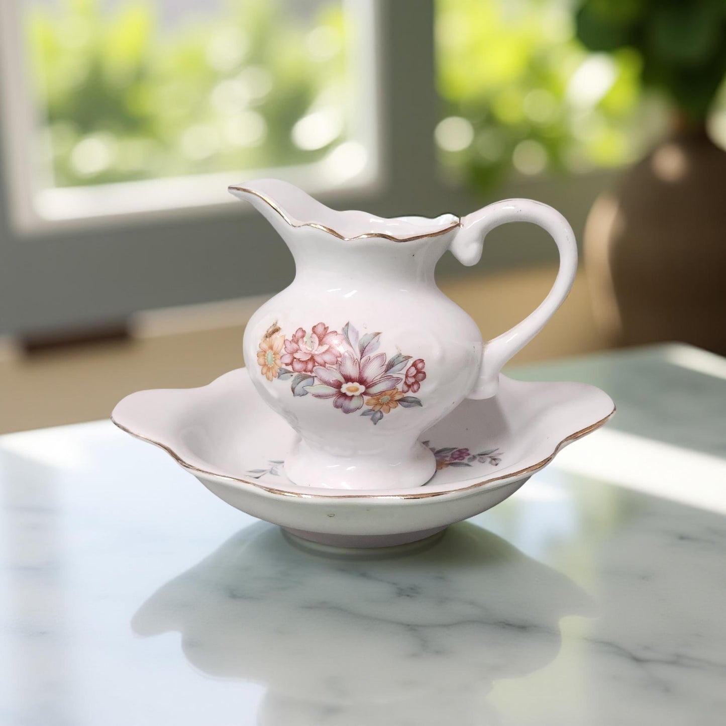 Vintage Gravy Dish and Plate