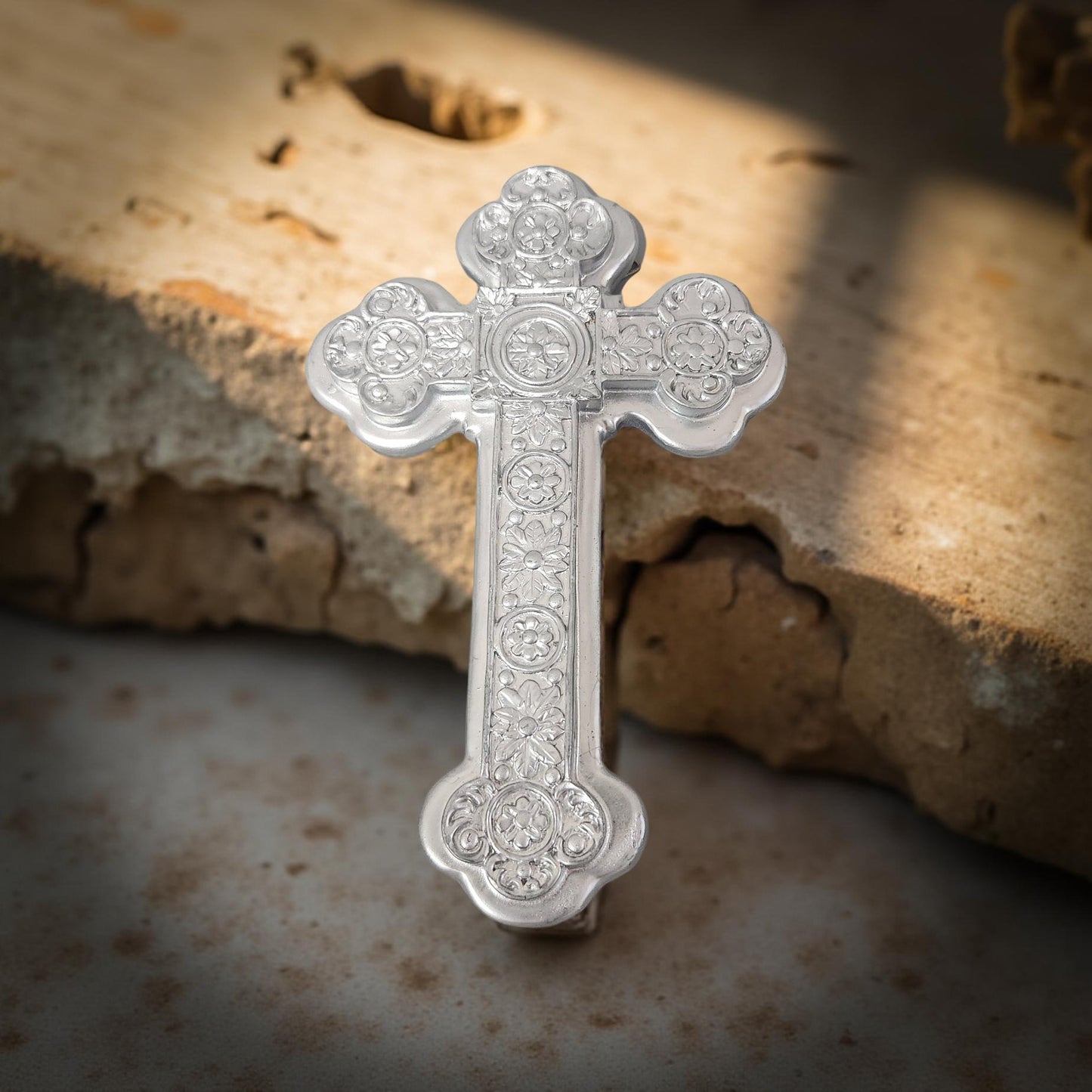Ornate Silver Wall Hanging Crosses