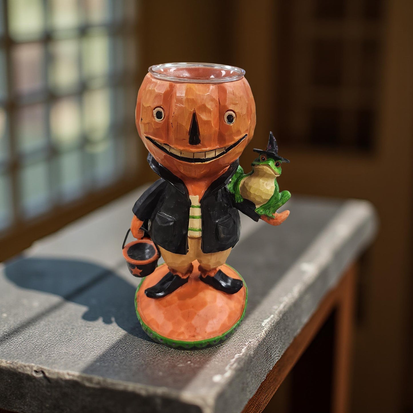 Vintage Jack-o-Lantern Candle Holders - Halloween Decor