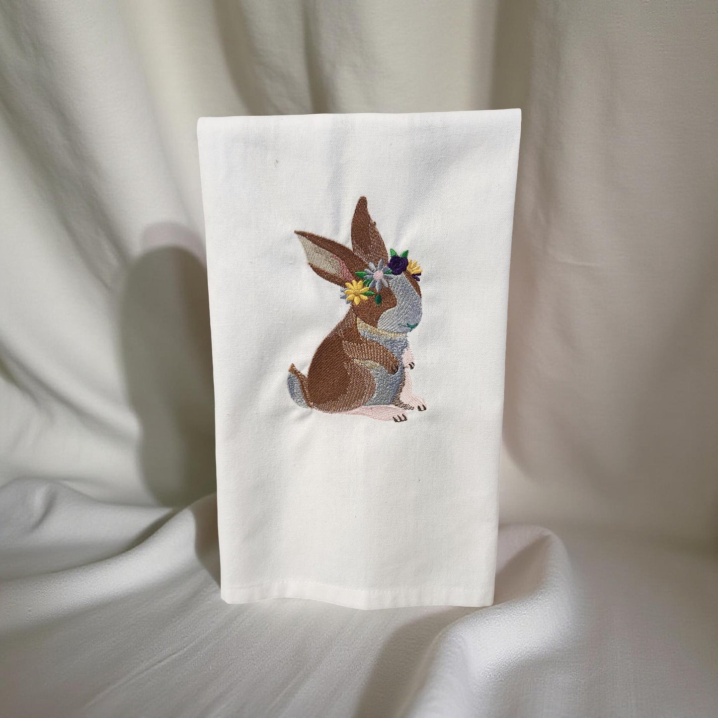 Hand-Crafted Embroidered Easter Hand Towels