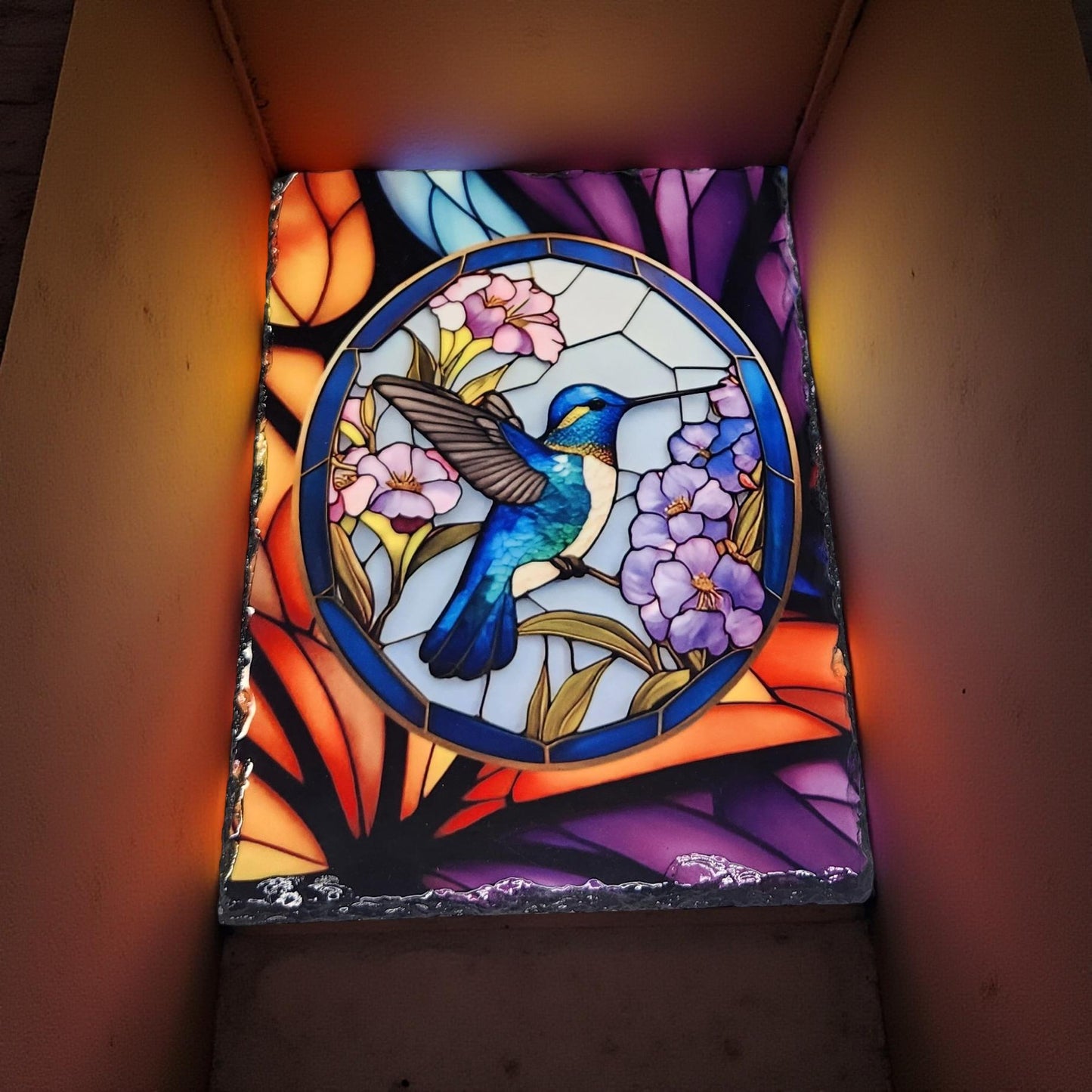 Hummingbird Decorative Slate - Beautiful Memorial Sign