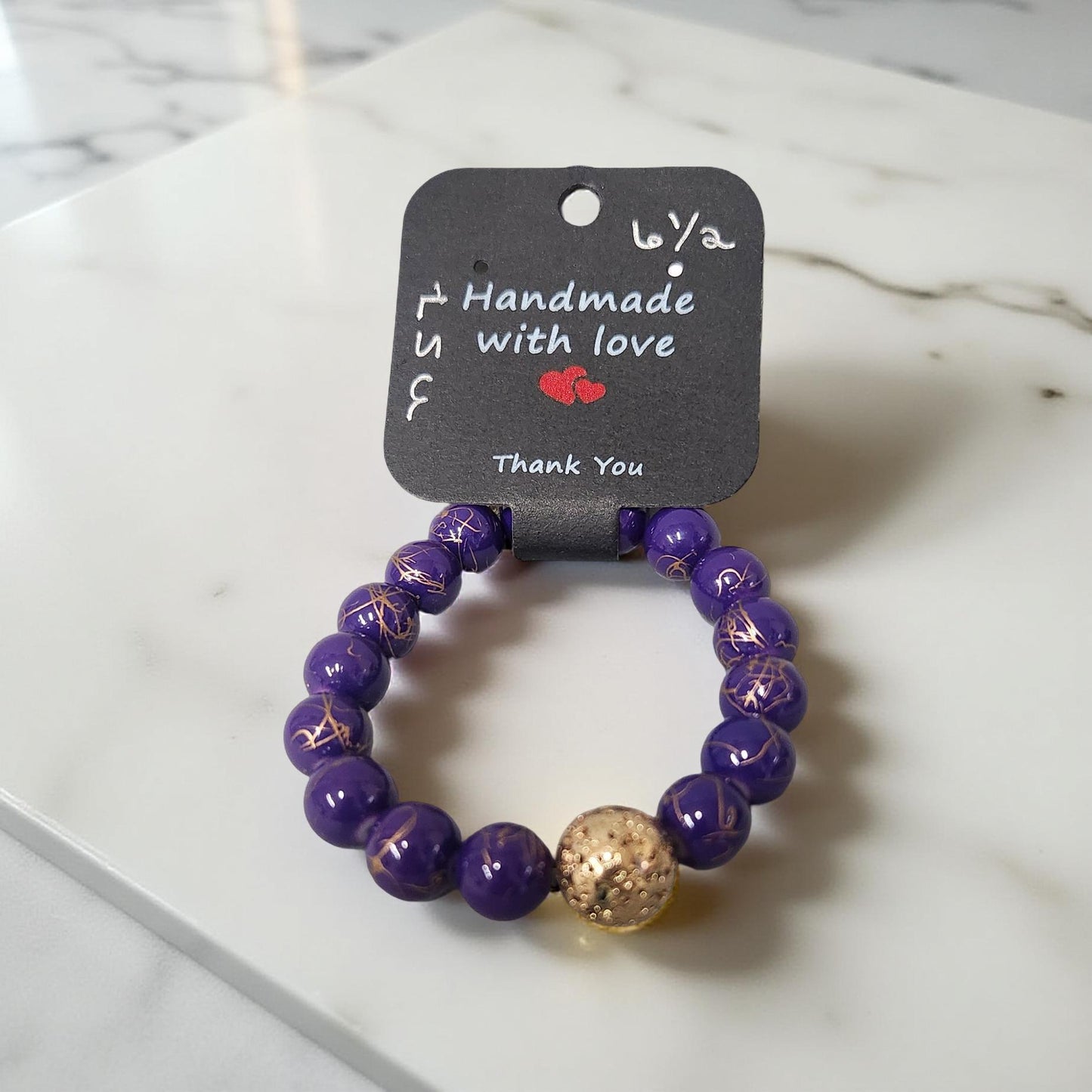 Handmade LSU Fan Bracelet - Football Accessories