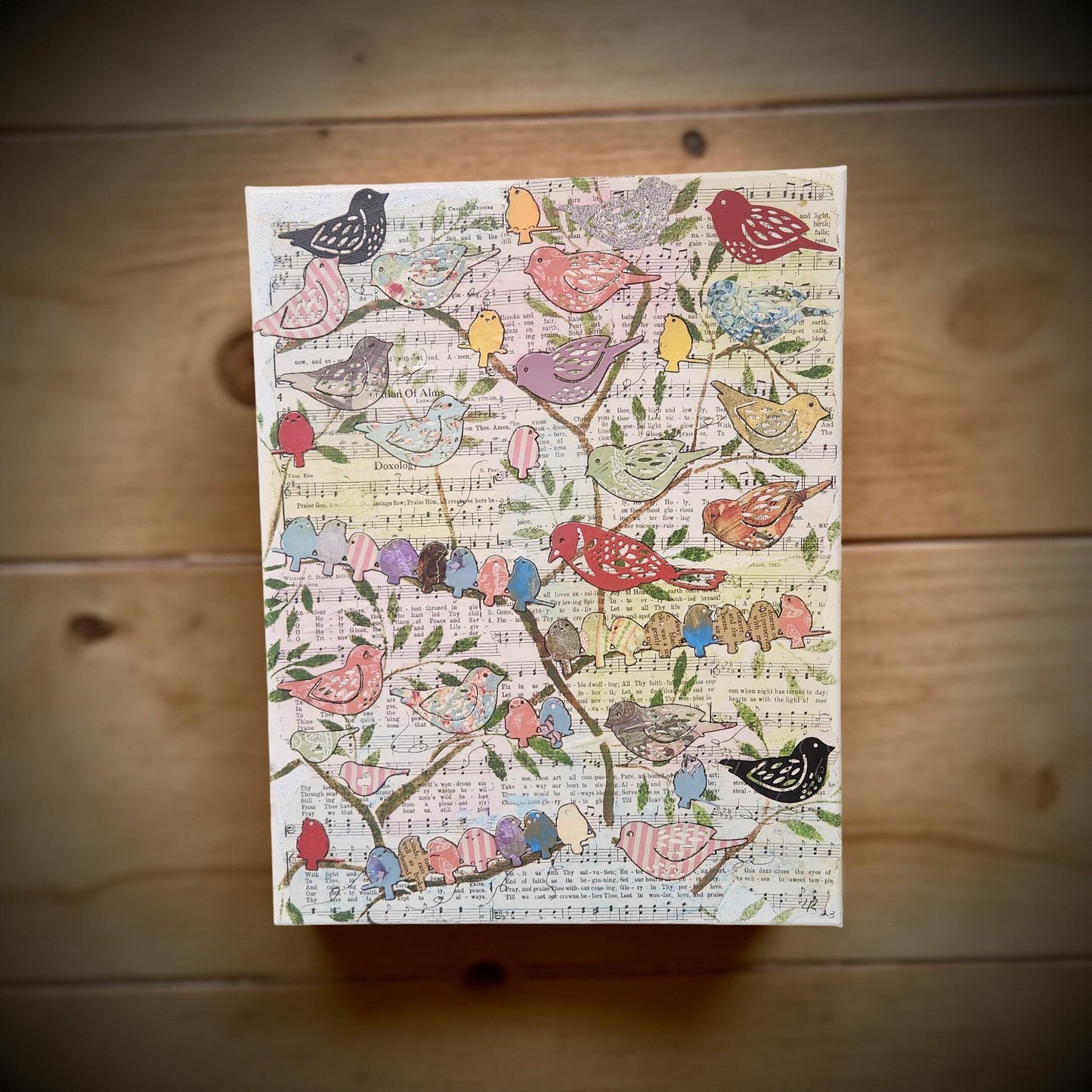 Artisan Bird Canvas Art - Handcrafted Decoration