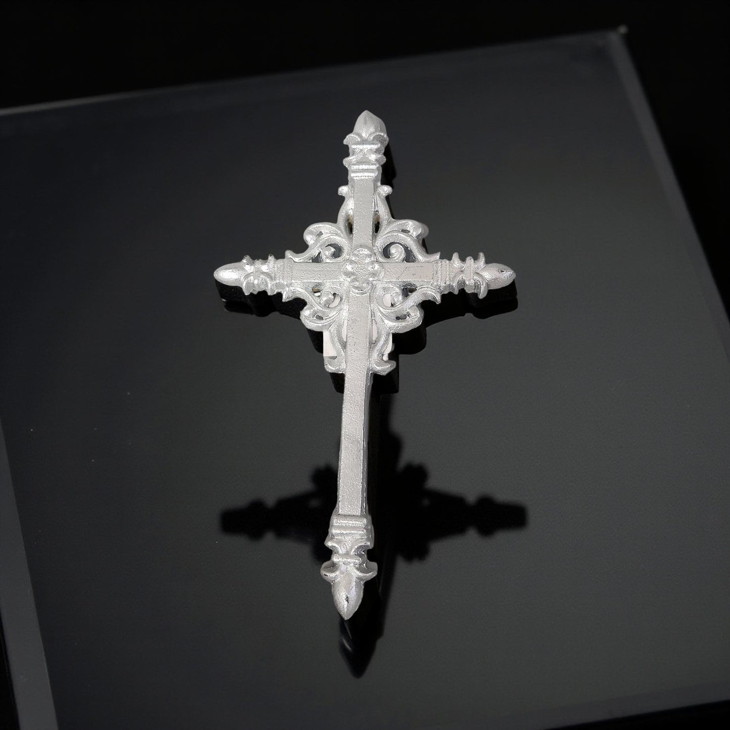 Ornate Silver Wall Hanging Crosses