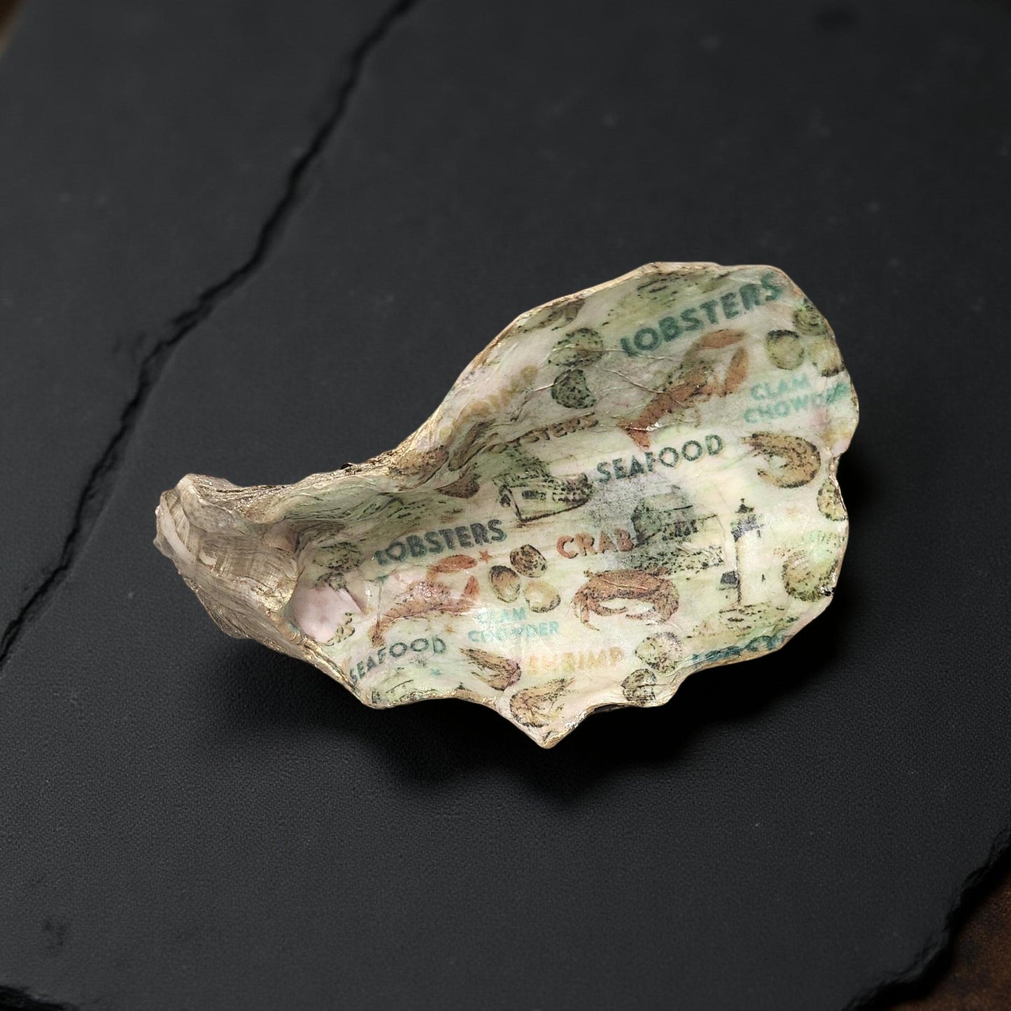 Decorative Louisiana Oyster Shell Art - Hand-crafted