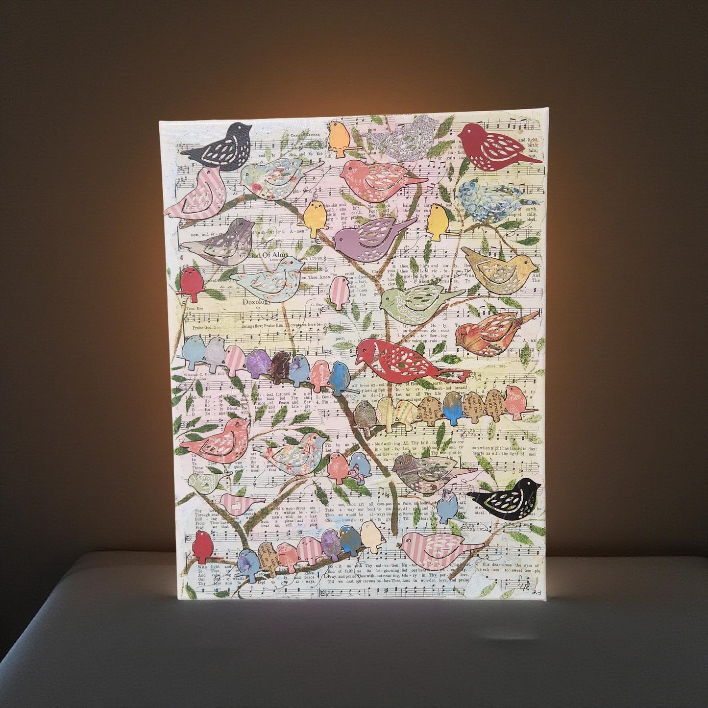 Artisan Bird Canvas Art - Handcrafted Decoration