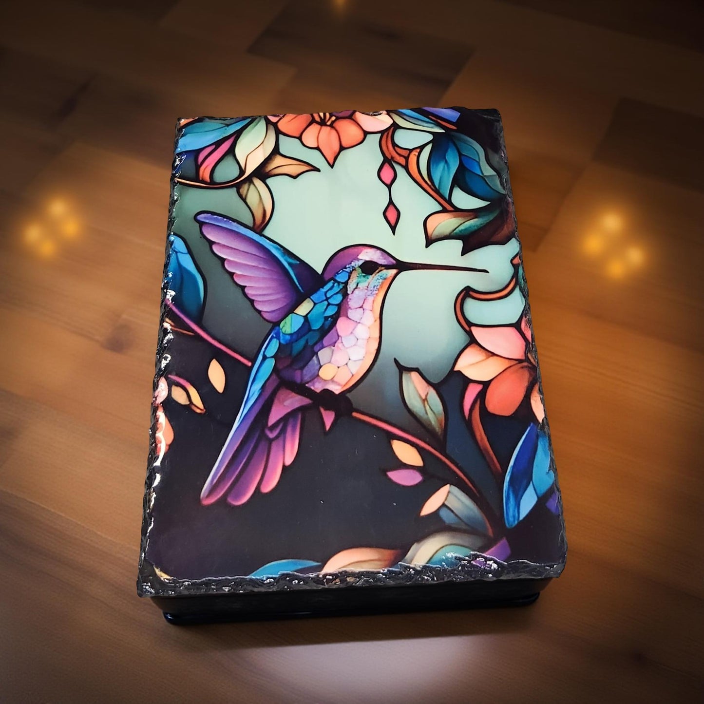 Hummingbird Decorative Slate - Beautiful Memorial Sign