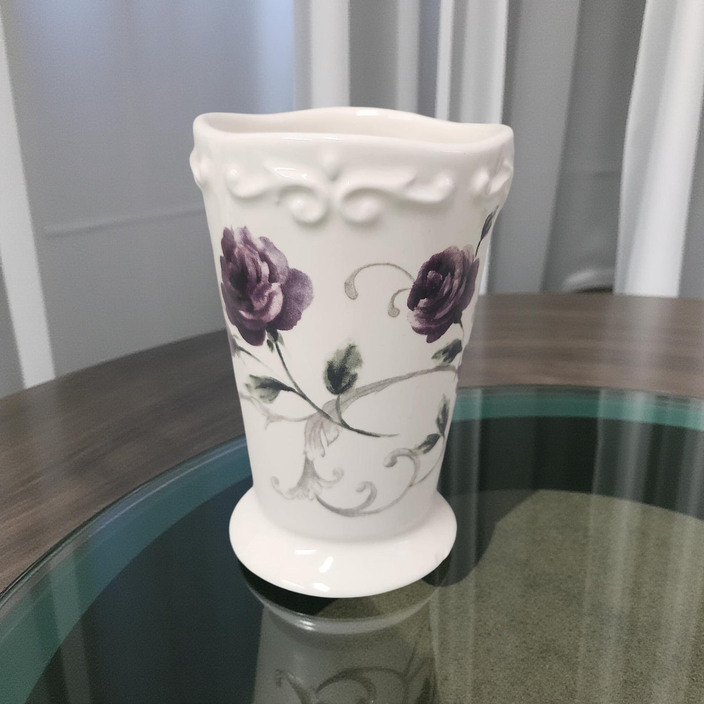 Julie Bordeaux Bathroom Tumbler - Purple and Green