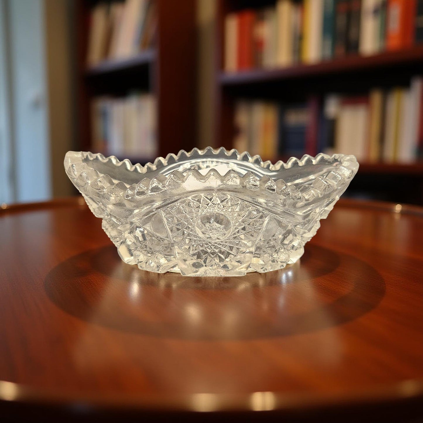 Vintage Sawtooth Edge Imperial Glass Relish Dish - Elegant Table Decor