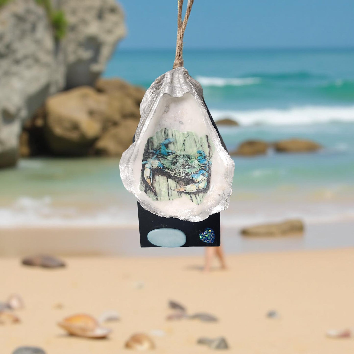 Decorative Louisiana Oyster Shell Art - Hand-crafted