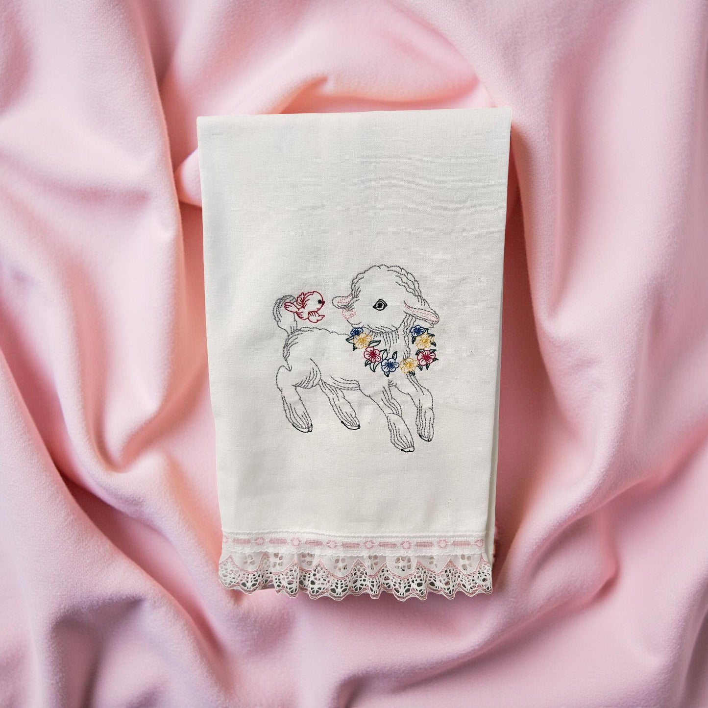 Hand-Crafted Embroidered Decorative Easter Hand Towels