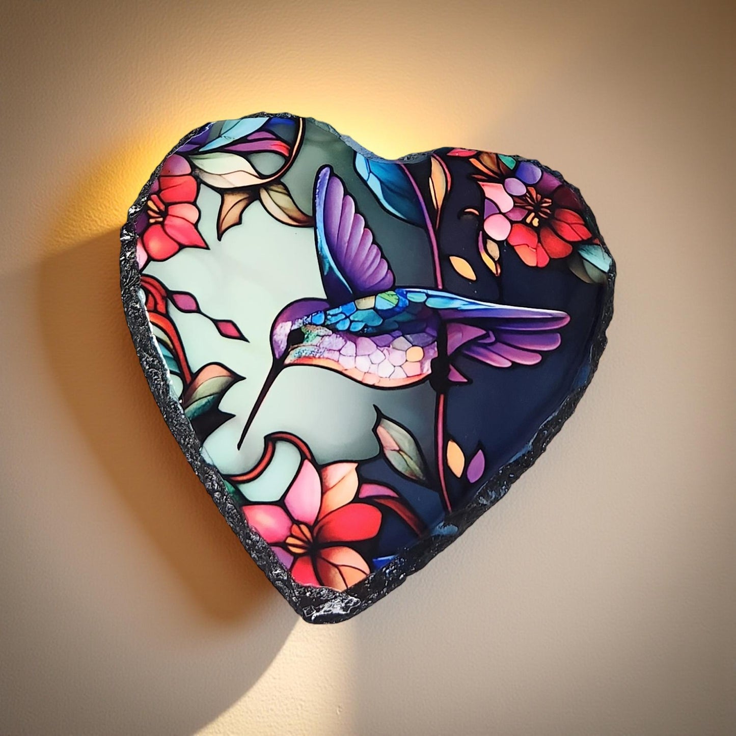 Hummingbird Decorative Slate - Beautiful Memorial Sign