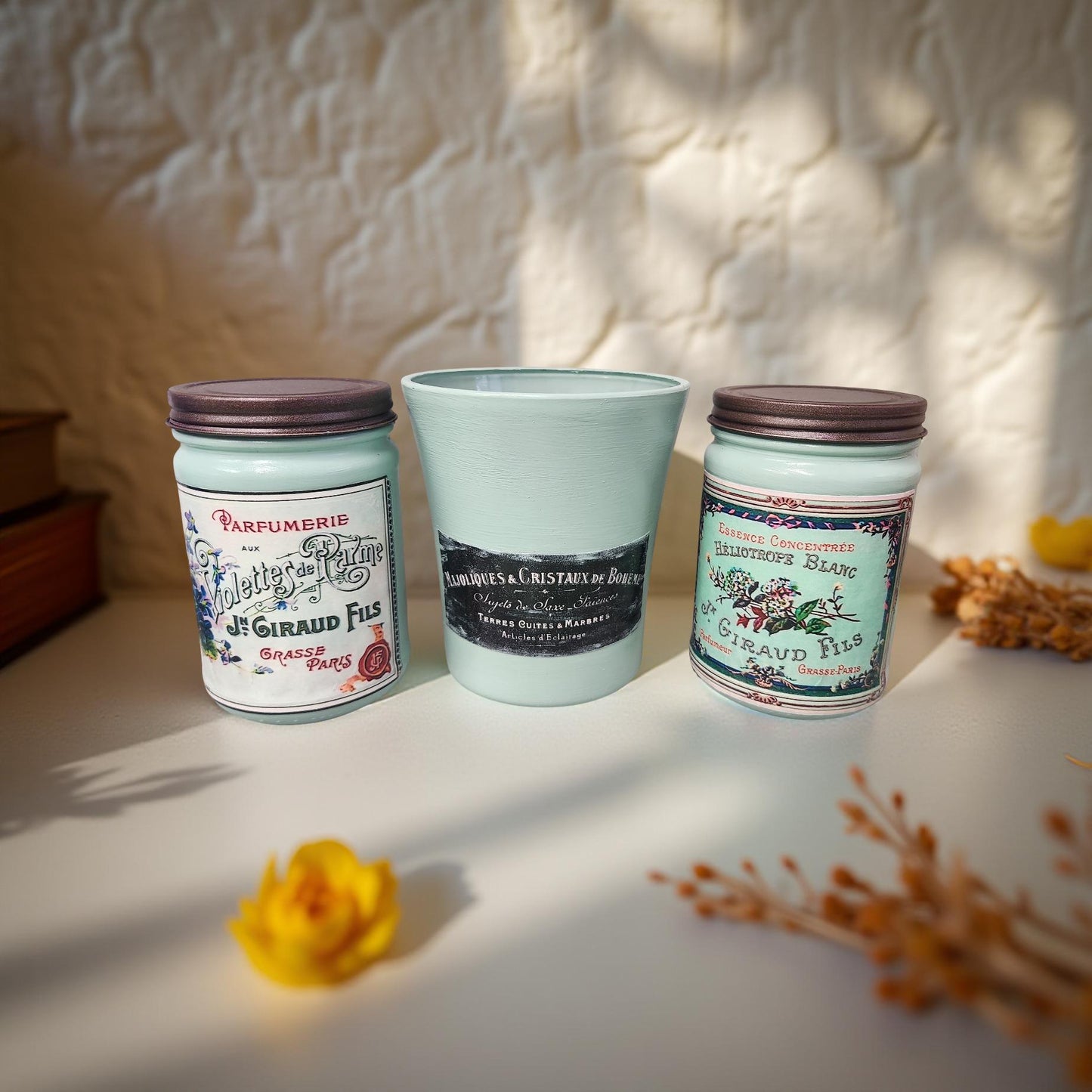 Rustic Kitchen Display (set of 3) Vintage Inspired Table Decor