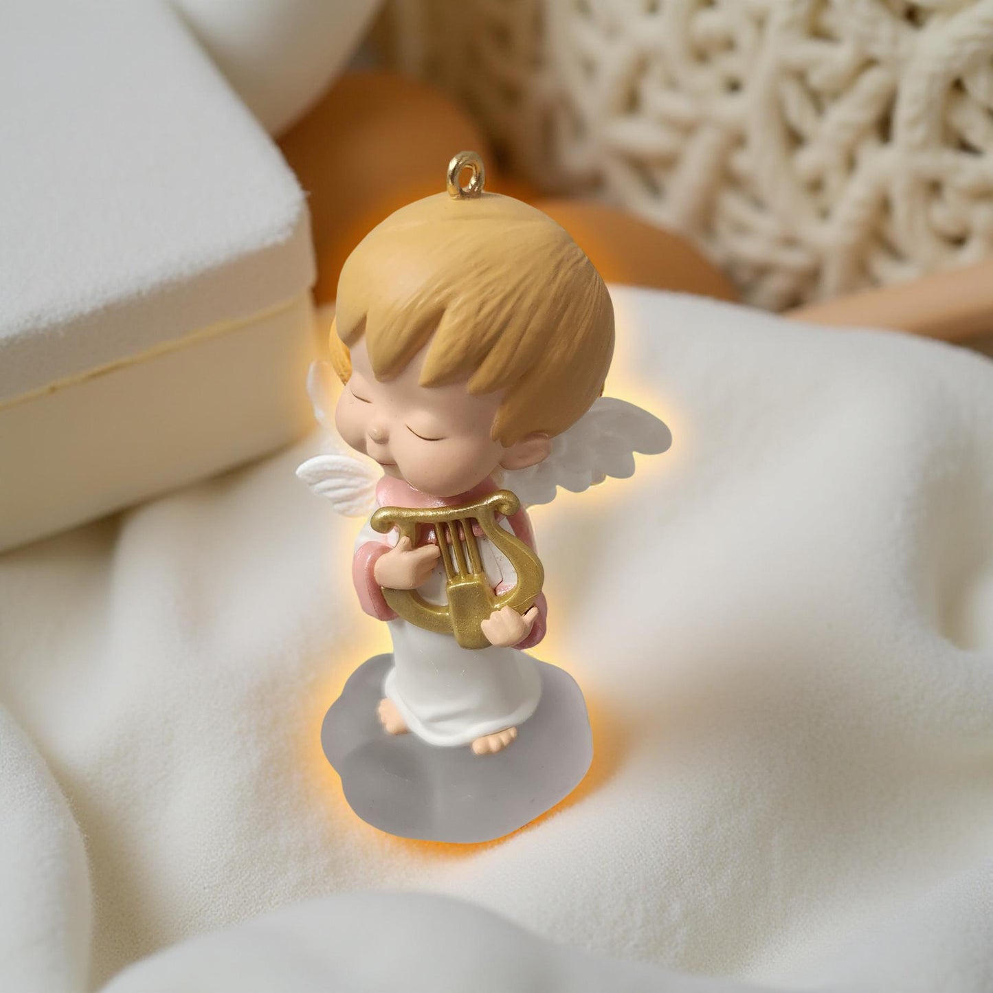Vintage 2001 Resin Mary's Angel Chrysantha Hallmark Ornament