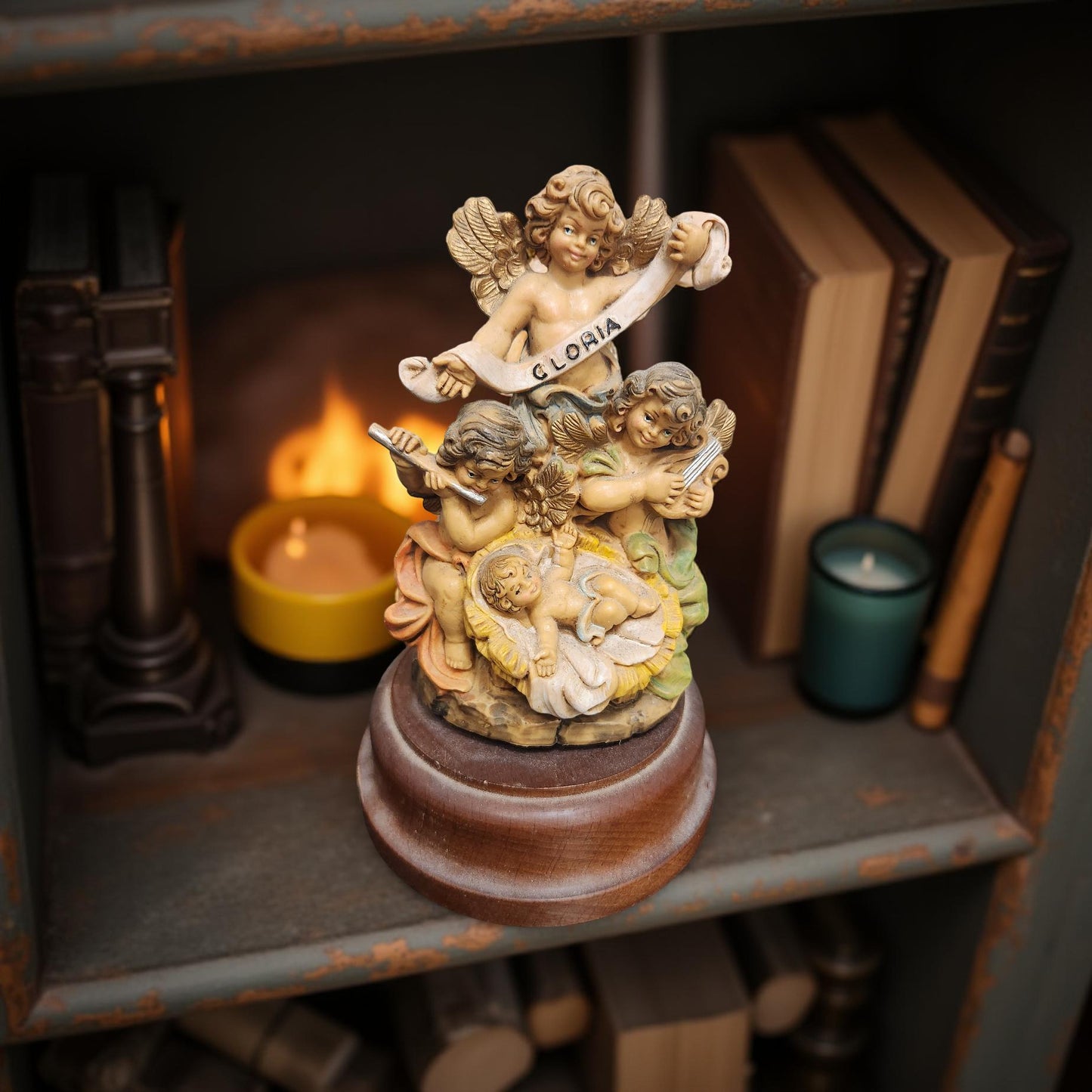 Vintage Angel Nativity Music Box - Heavenly Melodies Keepsake