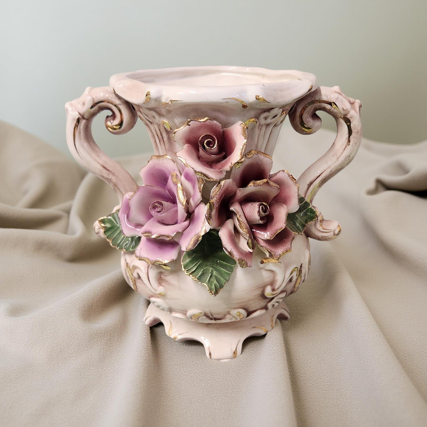 Capo Di Monte Porcelain Vases