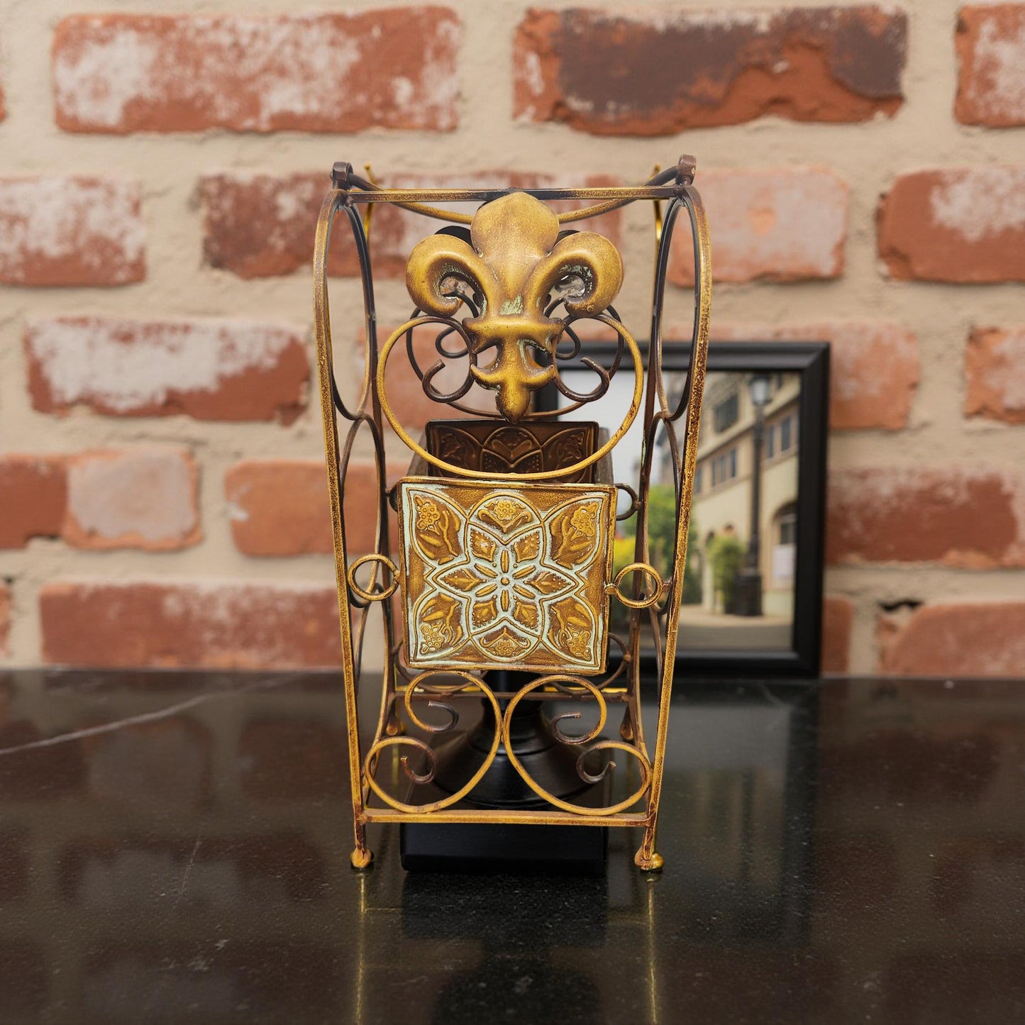 Ornate 3 Bottle Wine Holder
