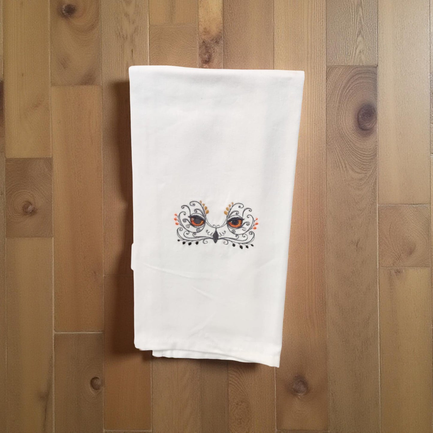 Hand-Crafted Embroidered Halloween Hand Towels