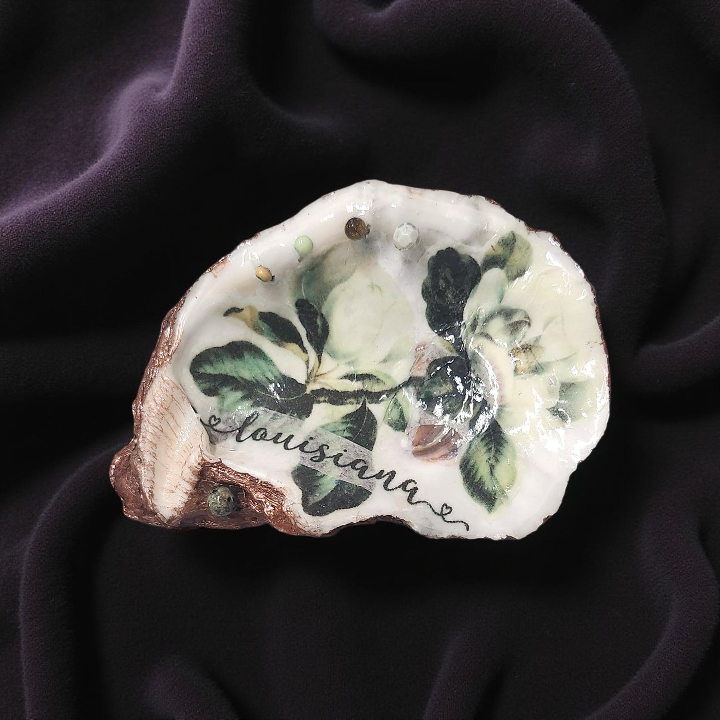 Decorative Louisiana Oyster Shell Art - Hand-crafted