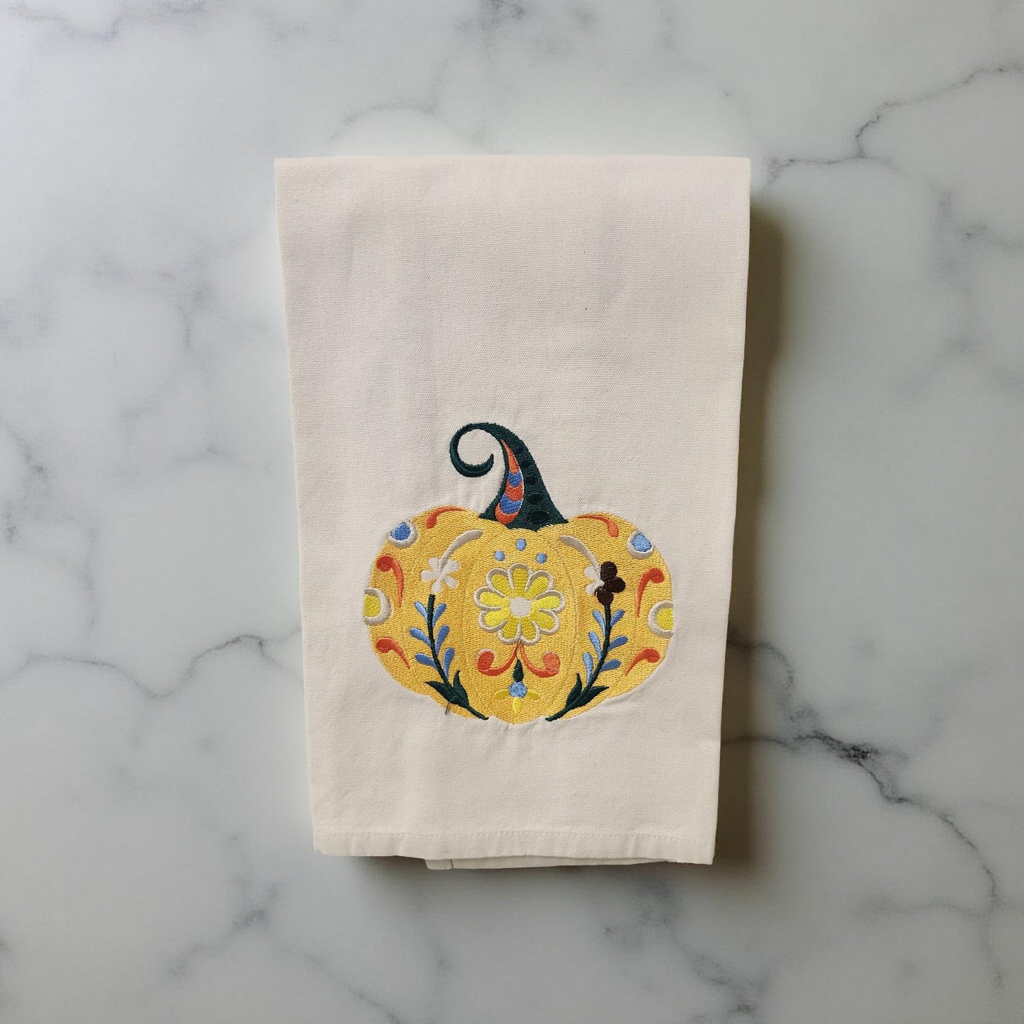 Hand-Crafted Embroidered Halloween Hand Towels