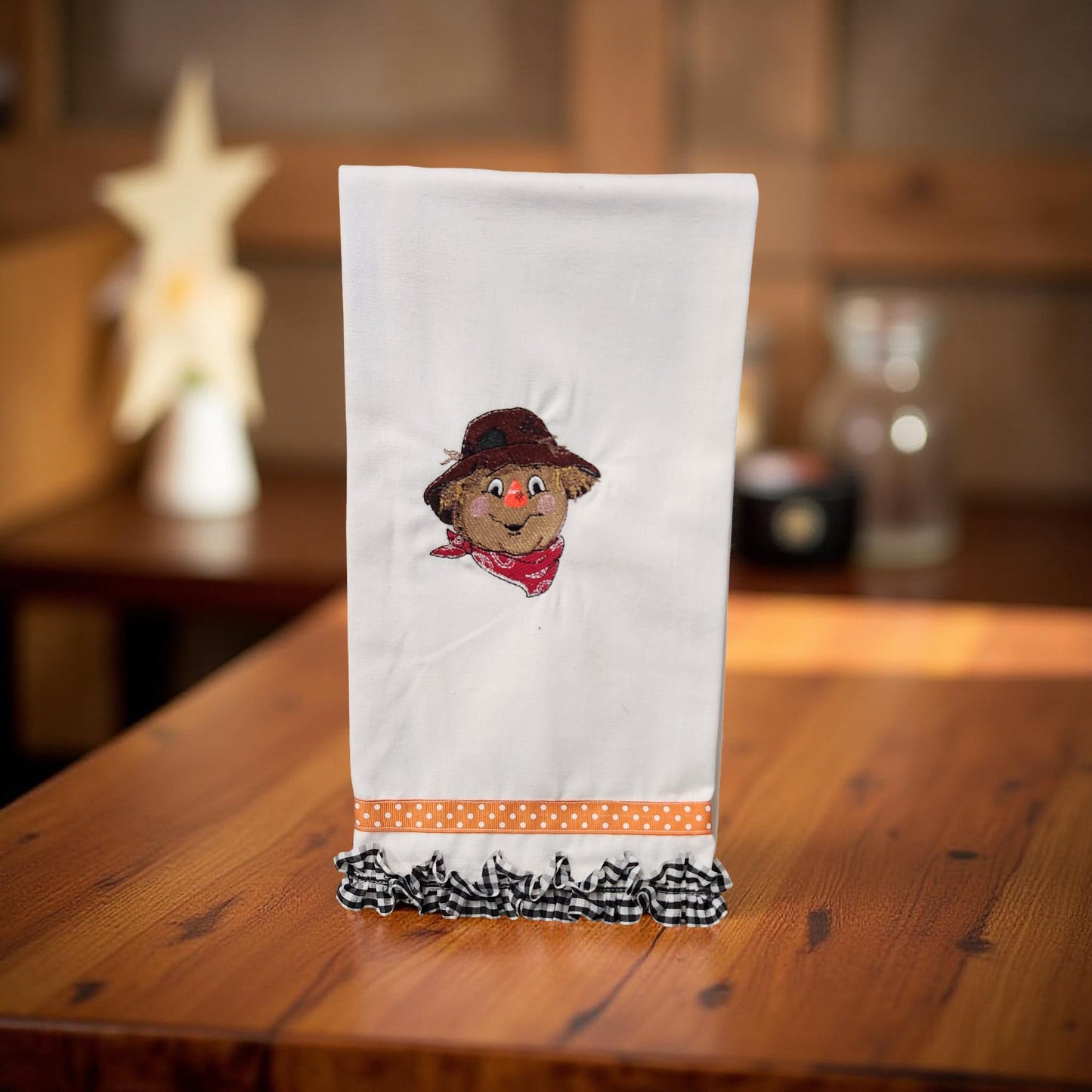 Hand-Crafted Embroidered Halloween Hand Towels