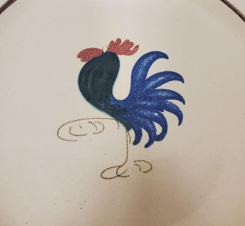 Collectible Ceramic Rooster Plate by Nicola Fasano - Farmhouse Chic
