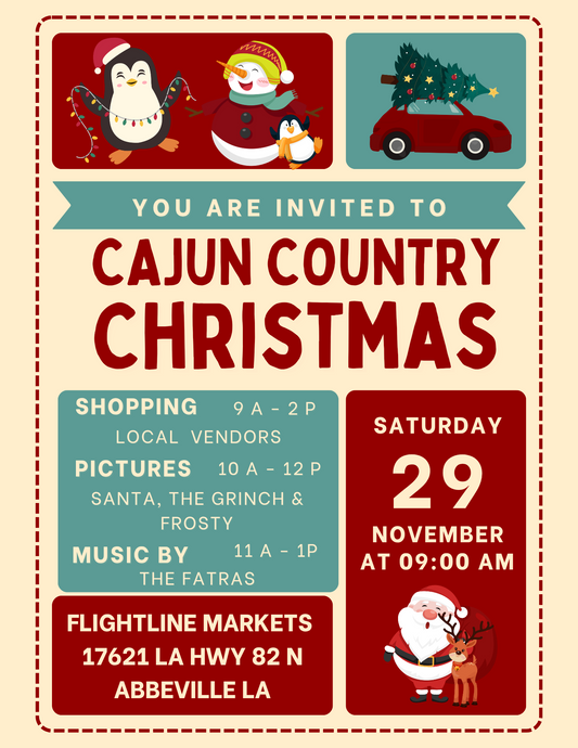 Cajun Country Christmas Market - Vendor Information
