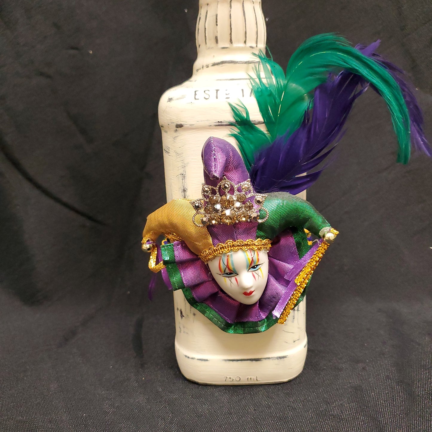 Mardi Gras Bottle Vase