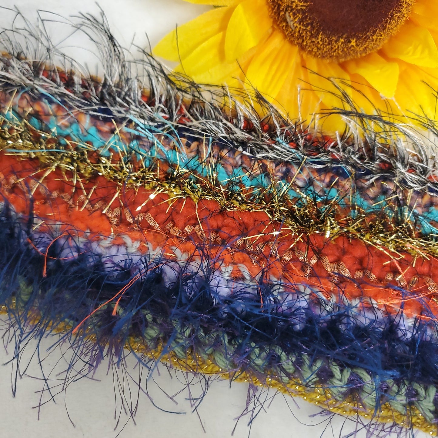 Hand Crocheted Multicolored Scarves